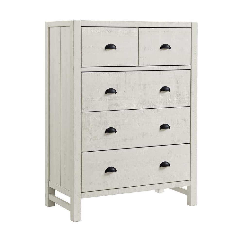 Alaterre Arden 36" W Bohemian Style Rectangular Chest With 5 Drawers, With Hidden Fasteners
