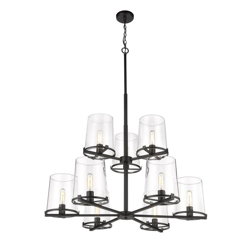 Z-Lite Callista 9 - Light Chandelier in  Matte Black