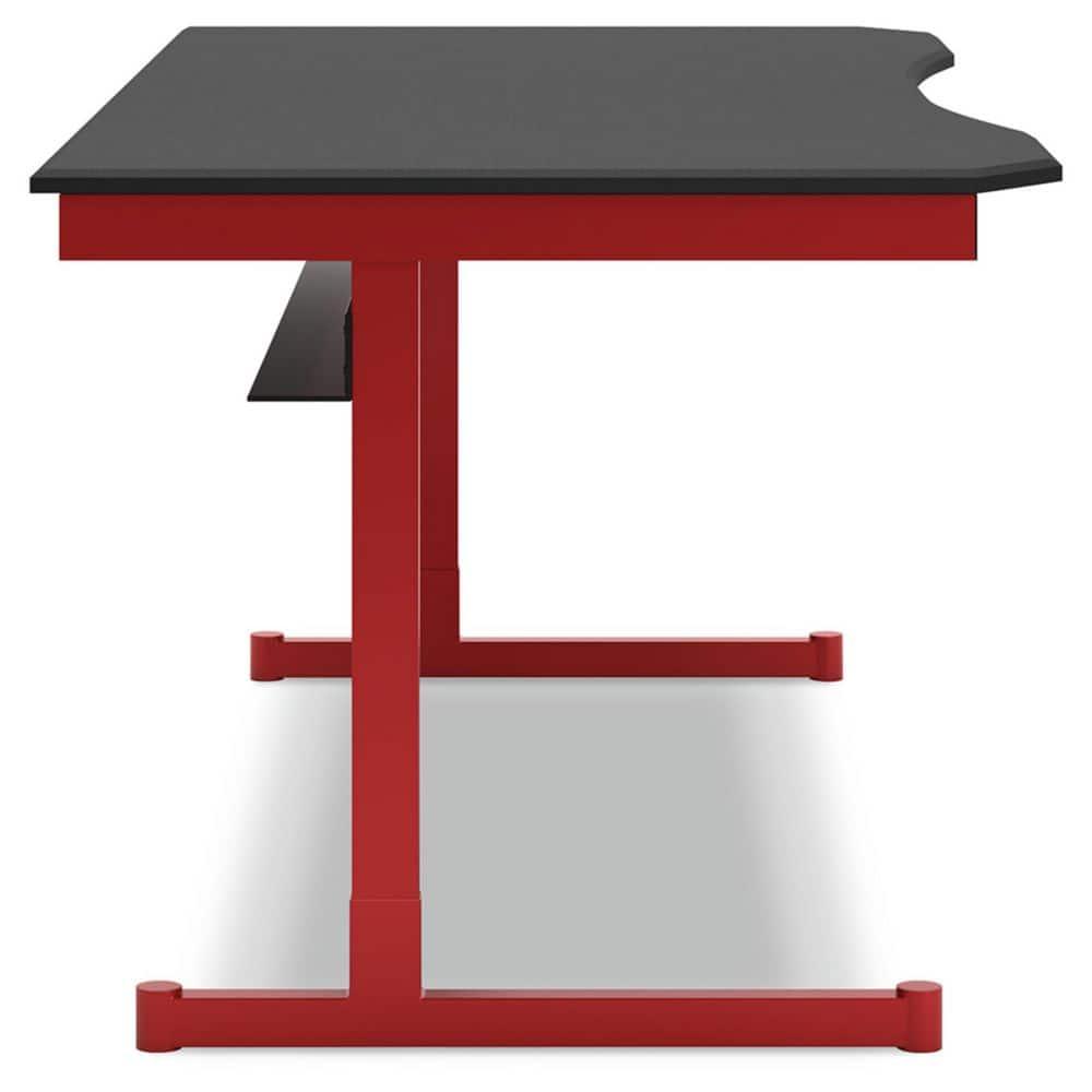 Signature Design by Ashley Lynxtyn Home Office Desk with Mousepad Surface Cover, Red