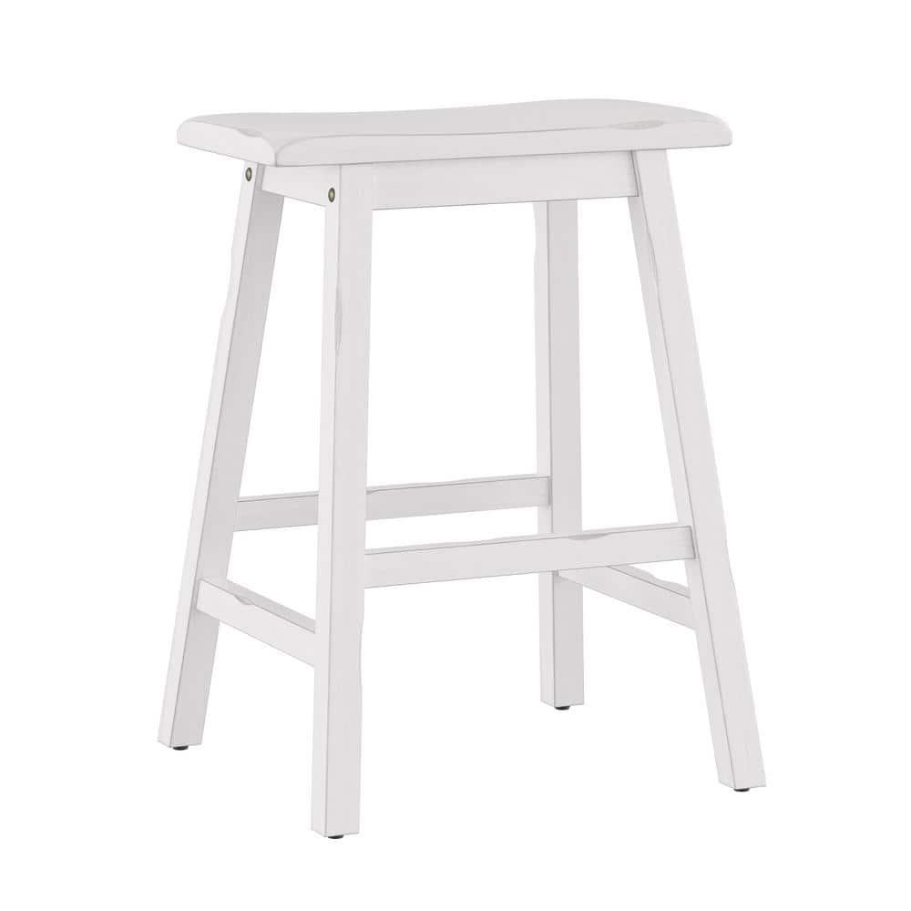 Hillsdale Furniture Moreno Backless 24" NonSwivel Counter Height Barstool Sea White: Wooden Kitchen Stool, Fixed Height