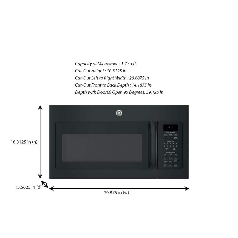GE APPLIANCES JVM6175DKBB over the range microwave