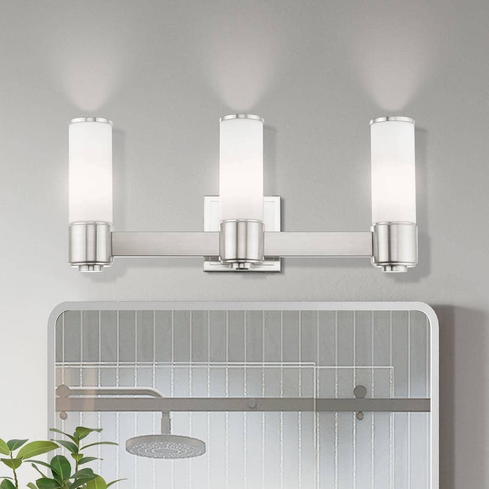 Livex Lighting Weston 3 - Light Vanity in  Brushed Nickel