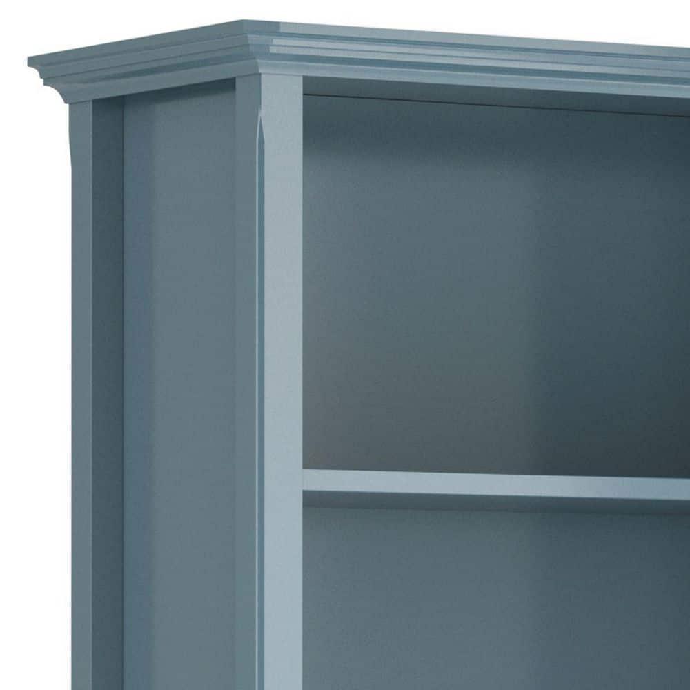 Simpli Home Amherst 30"W Solid Wood 5 Shelf Bookcase with Adjustable Shelves