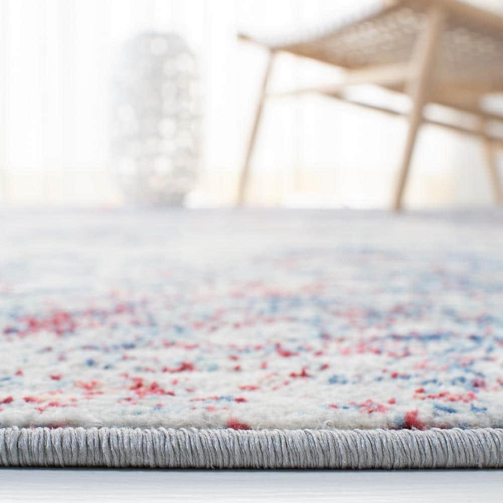 Brentwood BNT822 Power Loomed Area Rug - Navy/Red - 5'3"x7'6" - Safavieh.