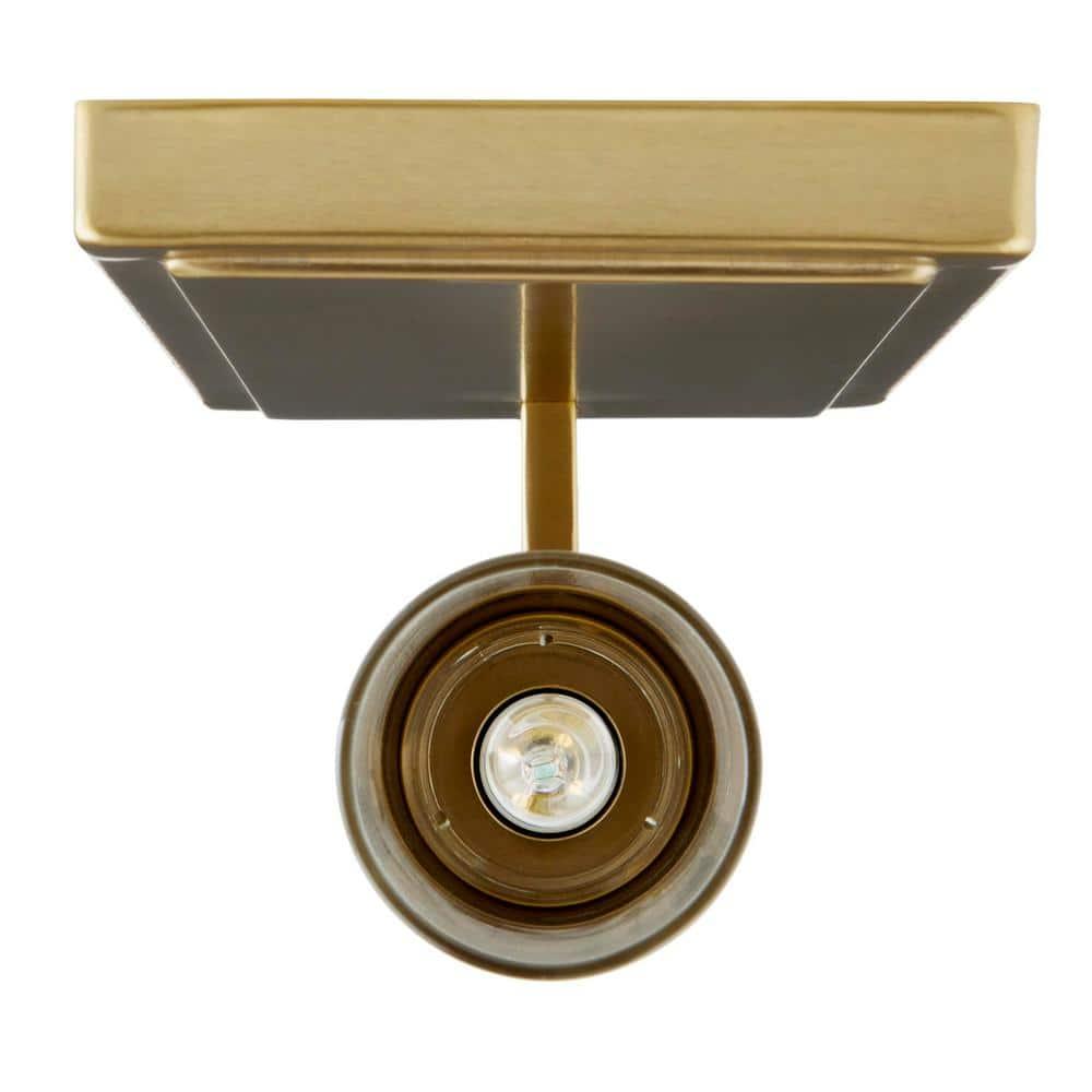 Closmere 5 in. 1-Light Brushed Gold Mid-Century Modern Wall Sconce with Clear Glass Shade