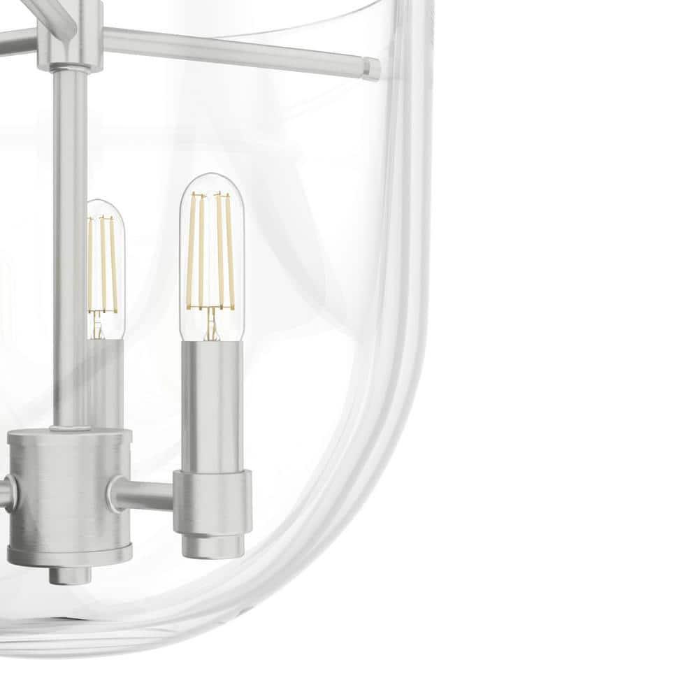 Hunter Sacha Natural Iron 3 Light Flush Mount Ceiling Light Fixture
