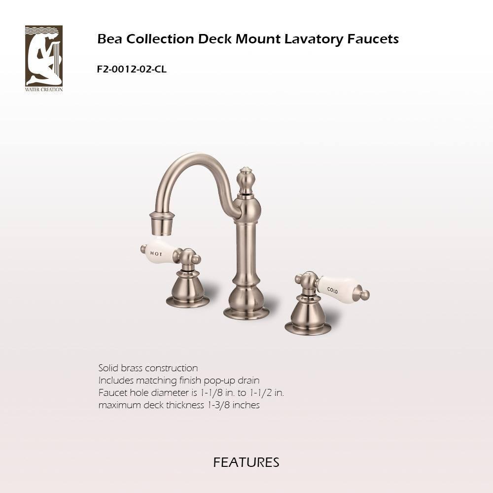 Vintage Widespread 2-handle Bathroom Faucet with Drain Assembly