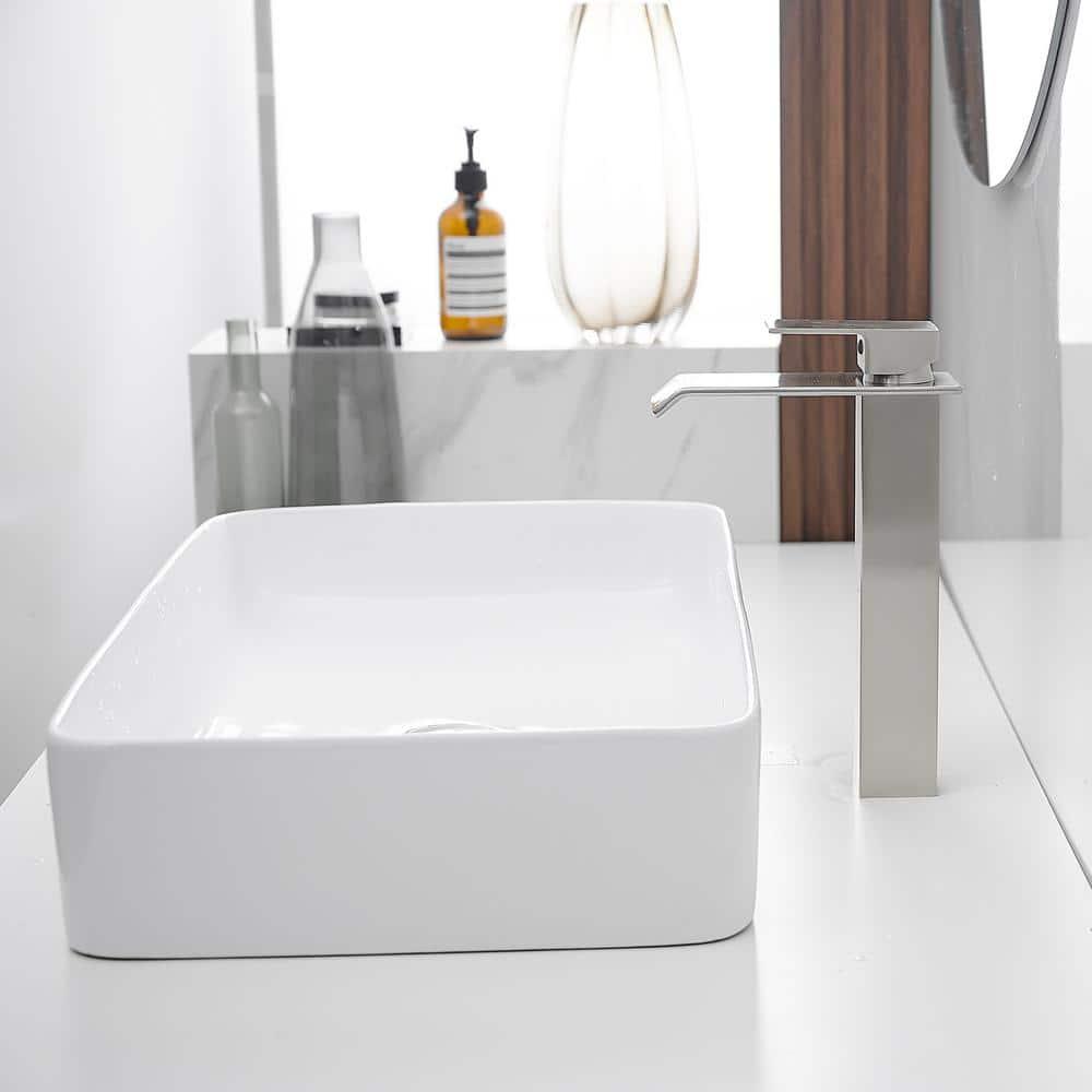 VIBRANTBATH 6004H-N Vessel Sink Faucet Single-handle Bathroom Faucet with Drain Assembly