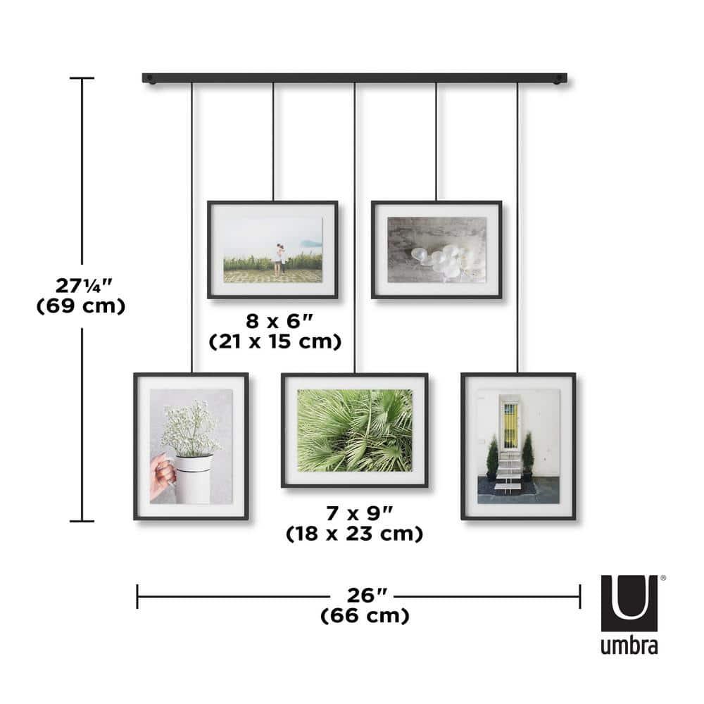 Umbra Exhibit 5-Photo Wall Hanging Picture Frames