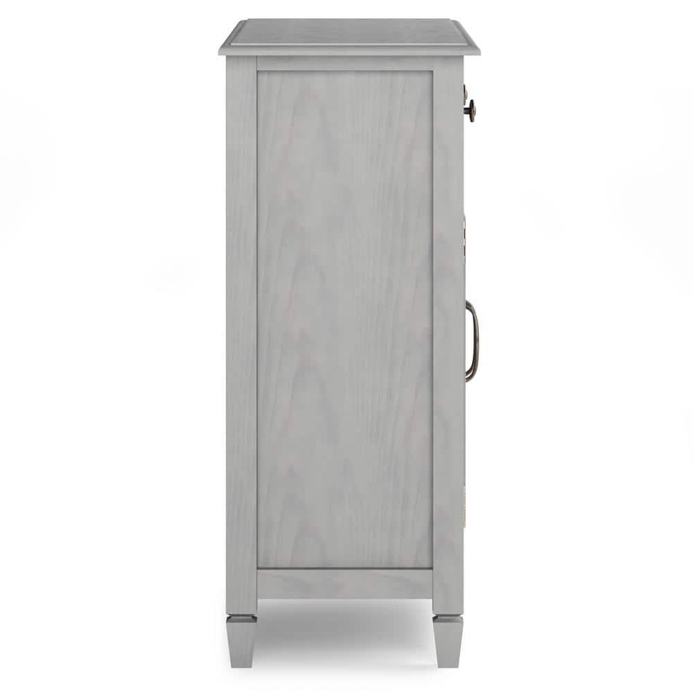 Simpli Home Connaught 40"W Solid Wood 2-Shelf Entryway Storage Cabinet with 2 Storage Drawers