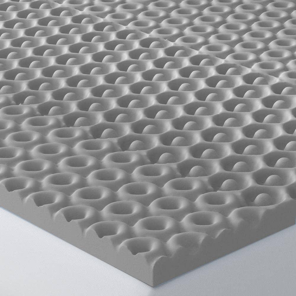Vibe 2” Cool Pod Convoluted Gel Memory Foam Mattress Topper, Full