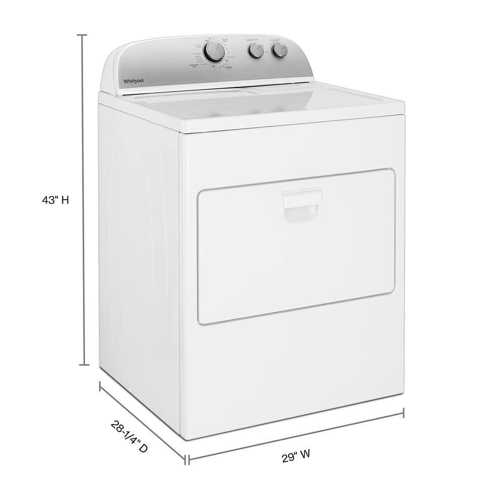 Whirlpool Top Load Electric Dryer with AutoDry™ Drying System