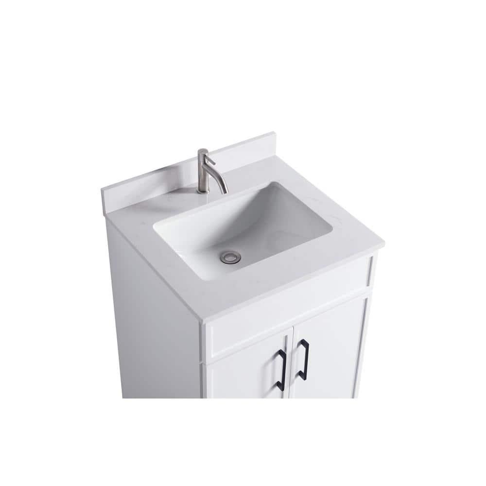 Dyconn Faucet Freestanding Vanity with Sink 2 doors - 24" Gray