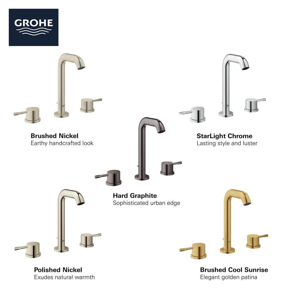 Essence New 8 in. Widespread 2-Handle Low-Arc Bathroom Faucet - 1.2 GPM