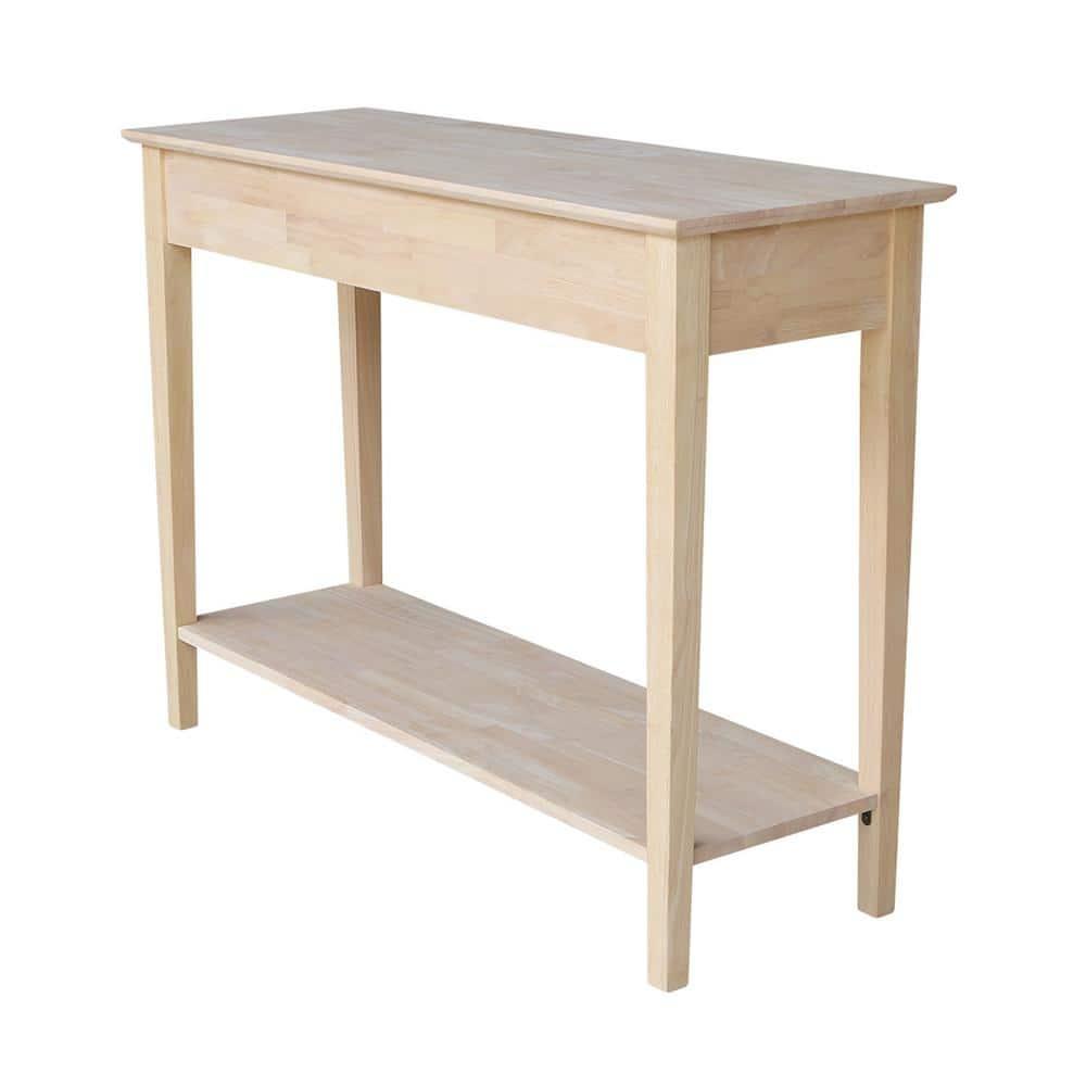 International Concepts Spencer Server-Wood: Hardwood Entryway Table with Drawers & Fixed Shelf