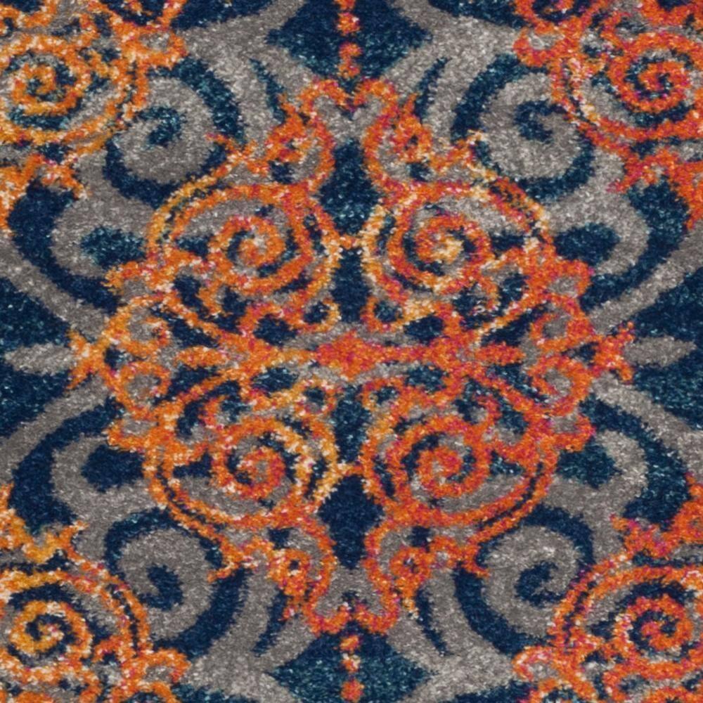 Evoke EVK230 Power Loomed Indoor Accent Rug - Blue/Orange - 3'x5' - Safavieh