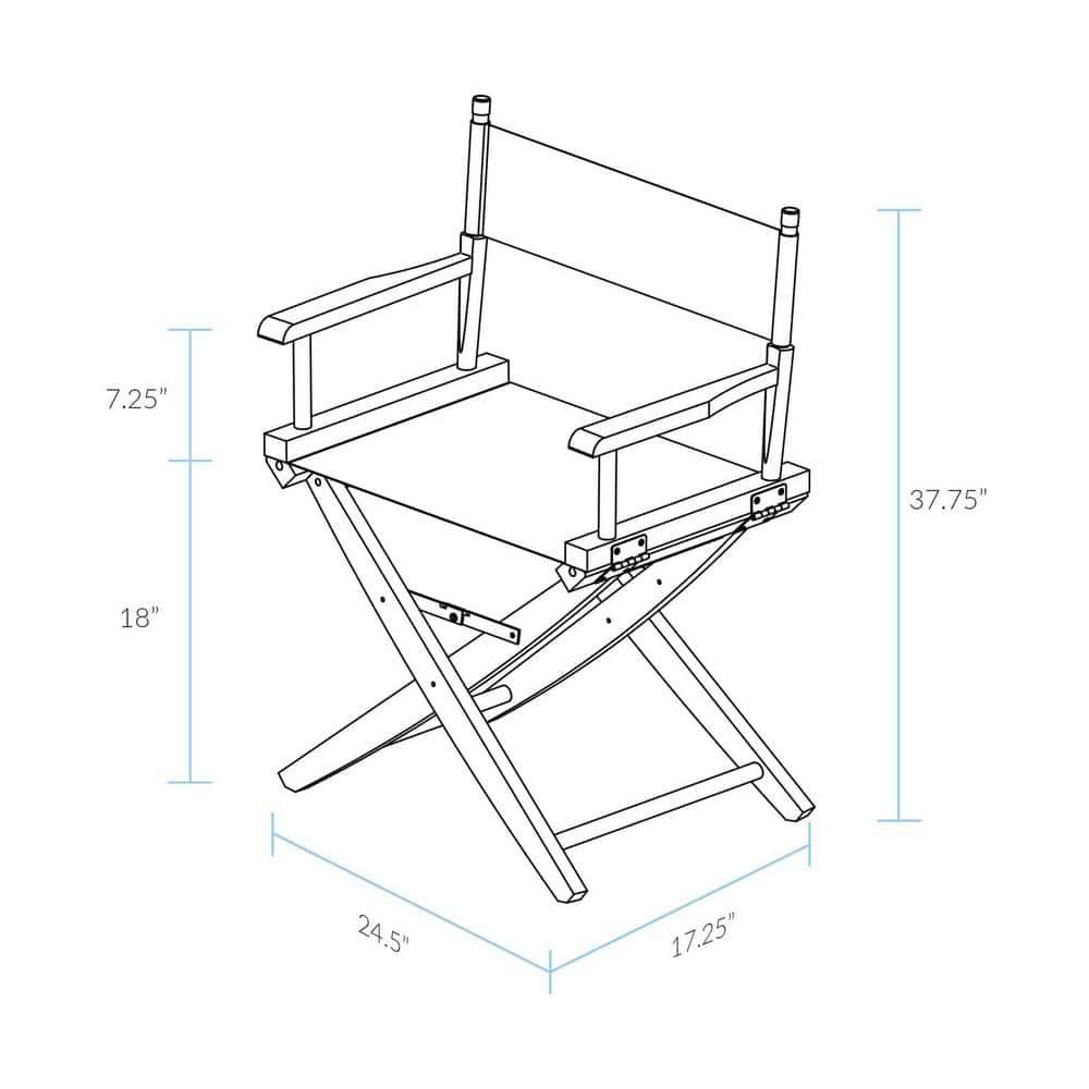 Extra-Wide Premium 18 in. Hardwoods Standard Height Directors Chair