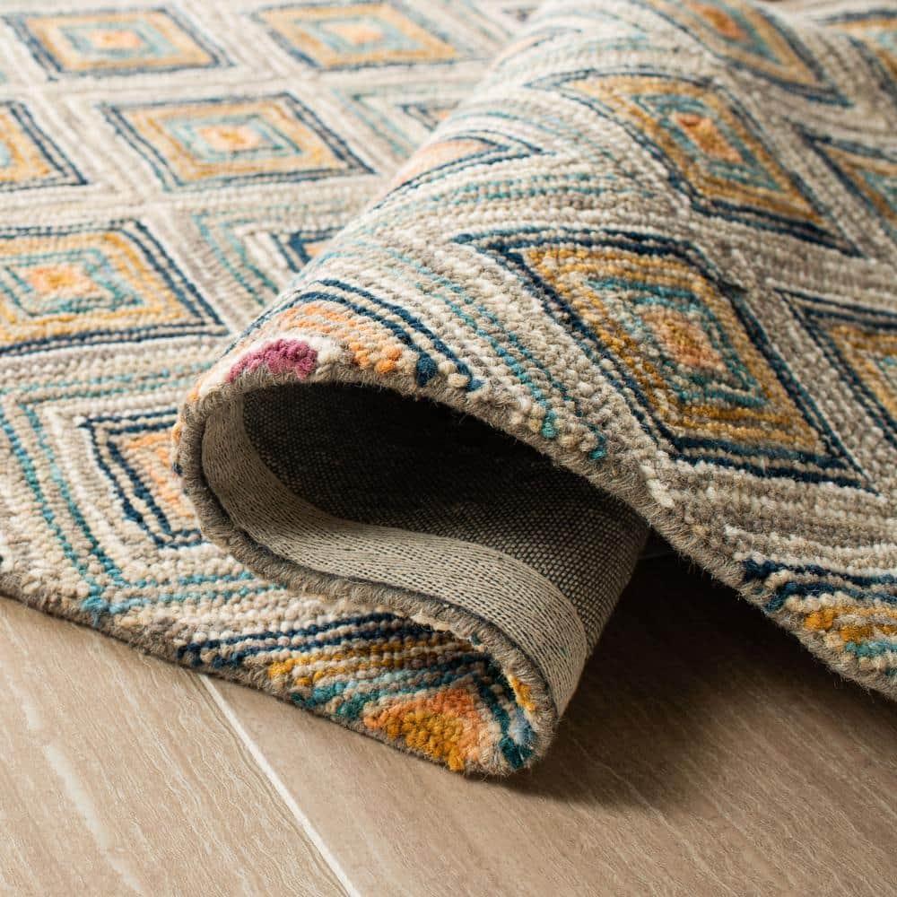 SAFAVIEH Aspen Maurice Geometric Wool Area Rug, Green/Red, 2' x 3'