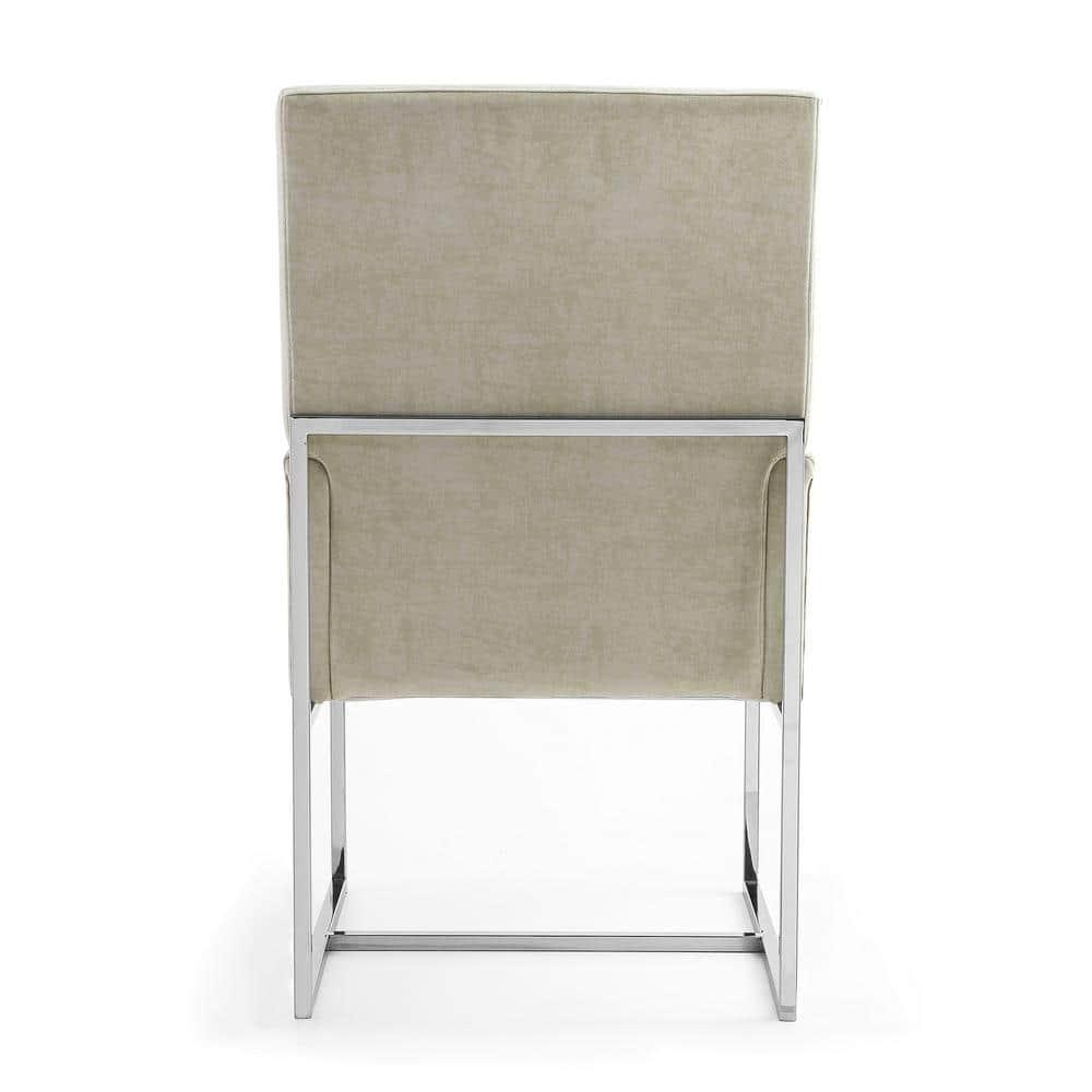 Orren Ellis Bejarano 18.9'' H Velvet Upholstered Metal Armchair