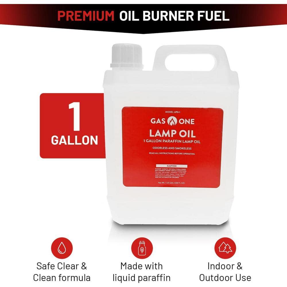 GasOne 1 Gallon Liquid Paraffin Lamp Oil – Multifunctional Lamp Oil Smokeless Odorless Indoor Ideal for Lamps, Lanterns, Tiki Torch – Safe Packaging