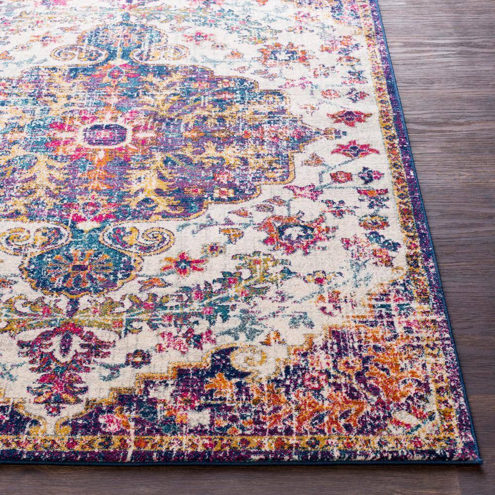 Livabliss Harput Vintage Medallion Runner Area Rug,2'7" x 7'3",Dark Blue