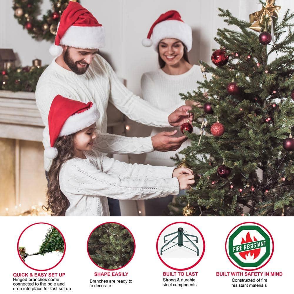 Puleo International 7.5 Pre-Lit Fraser Fir Artificial Christmas Tree with 750 Clear UL-listed Lights