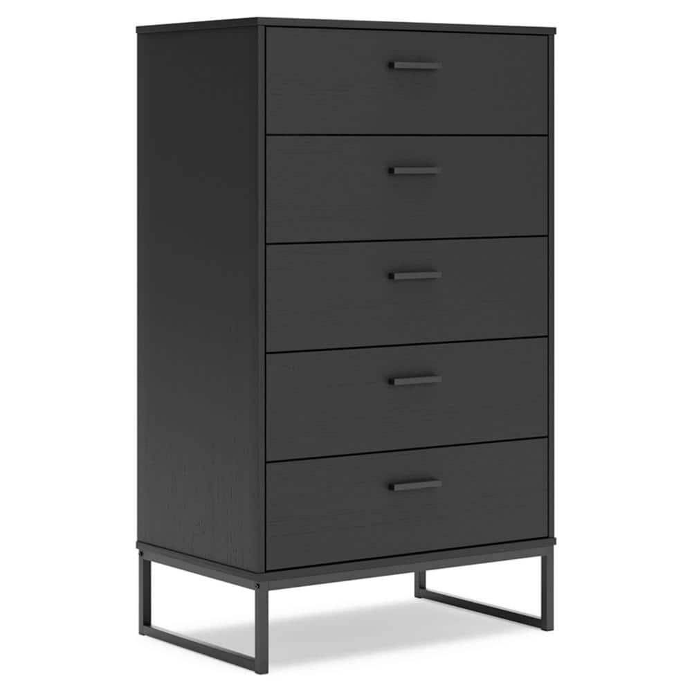 Signature Design by Ashley Socalle 5 Drawer Dresser, Black