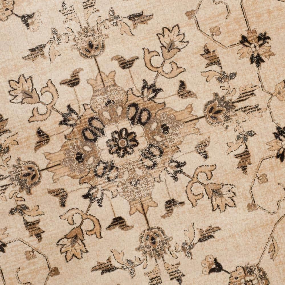 Vintage VTG168 Power Loomed Indoor Area Rug - Stone/Mouse - 6' round - Safavieh.