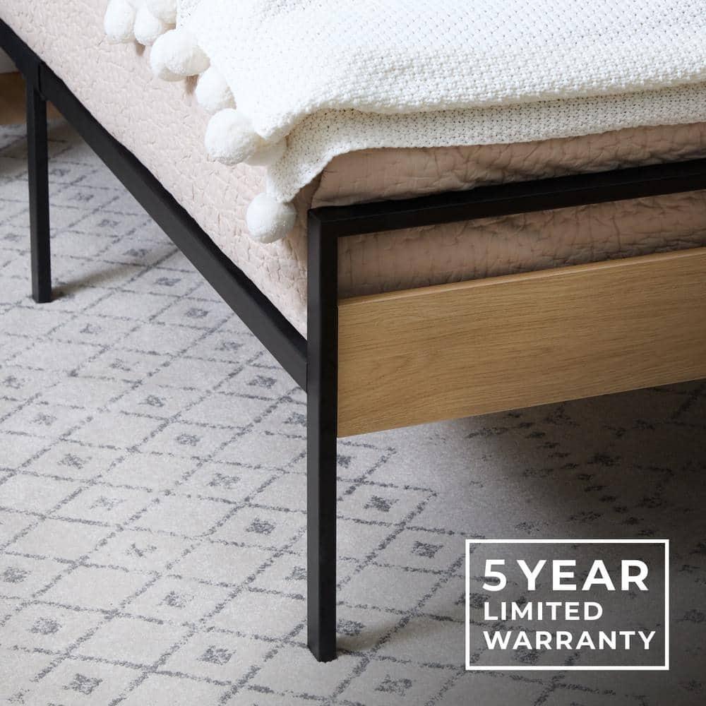 Nora Metal and Wood Platform Bed Frame - Brookside Home