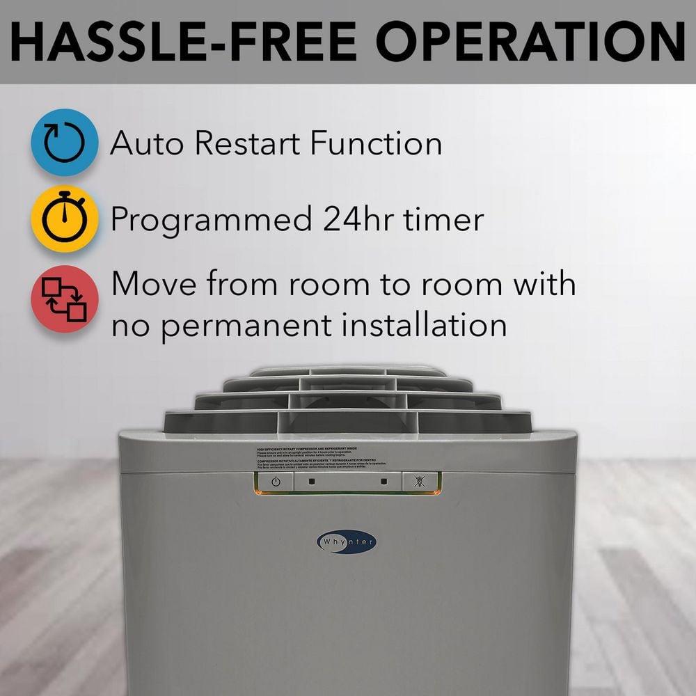Whynter Whynter 13000 BTU Dual Hose Portable Air Conditioner for 420 sq. ft. Gray