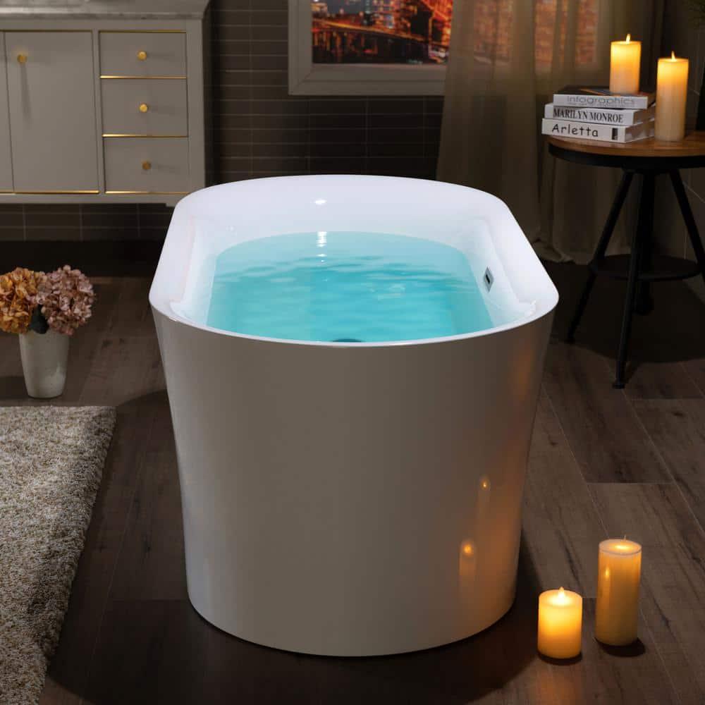Freestanding Soaking Acrylic Curved Design Bathtub