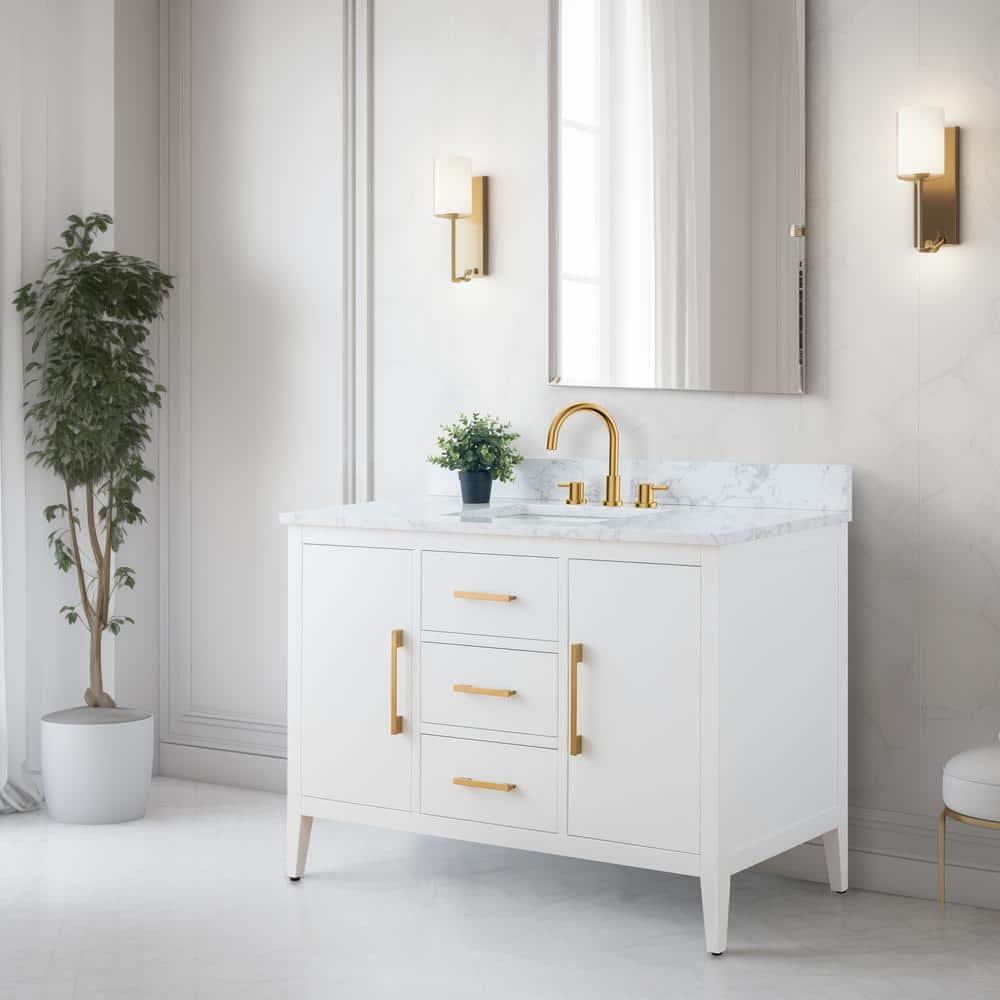 48'' Single Bathroom Vanity with Engineered Marble Top