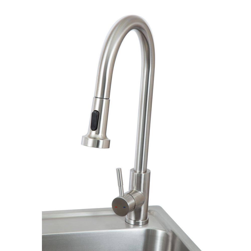 All-In-One 24.1" L x 21.3" W Free Standing Laundry Sink with Faucet