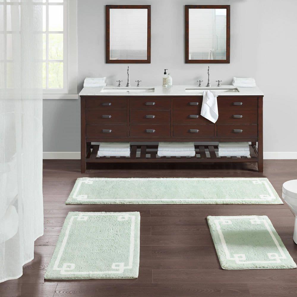 Madison Park 100% Cotton Tufted Bath Rug with Non-Slip Backing