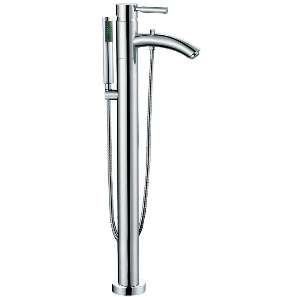 Rebecca 65'' x 32'' Freestanding Soaking Acrylic Bathtub with Faucet