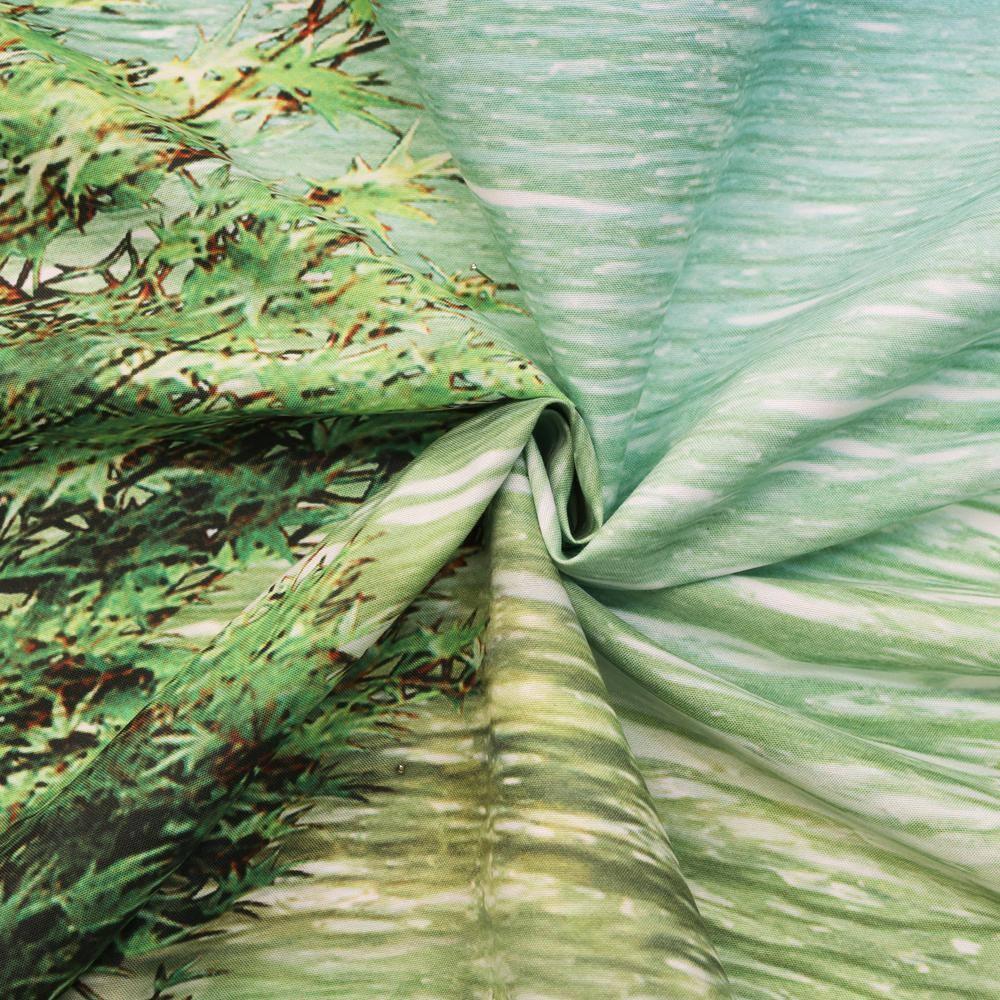 Habitat Photo Real Landscape Light Filtering Mountain Lake Scene Pole Top Curtain Panel Pair Each 37" x 84" Multicolor