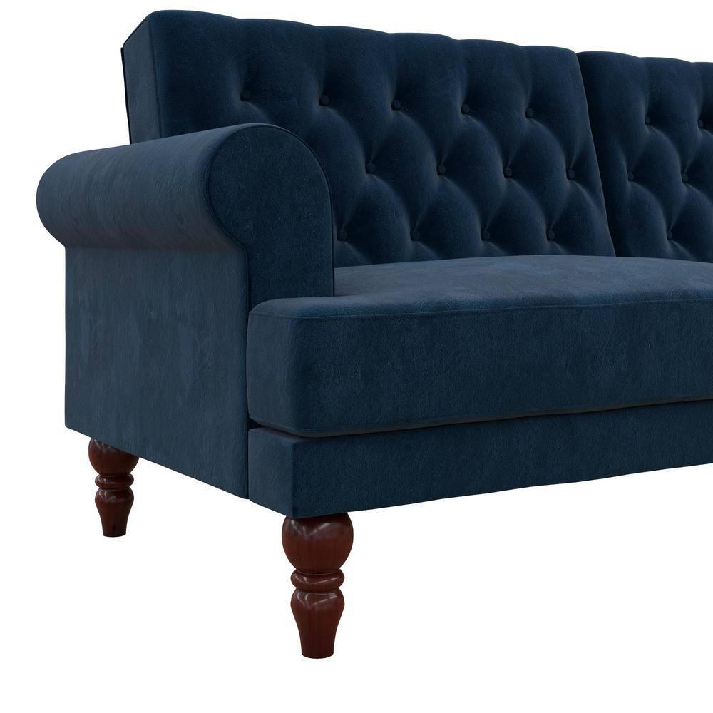 Cassidy Twin 83.5'' Velvet Tufted Convertible Sofa