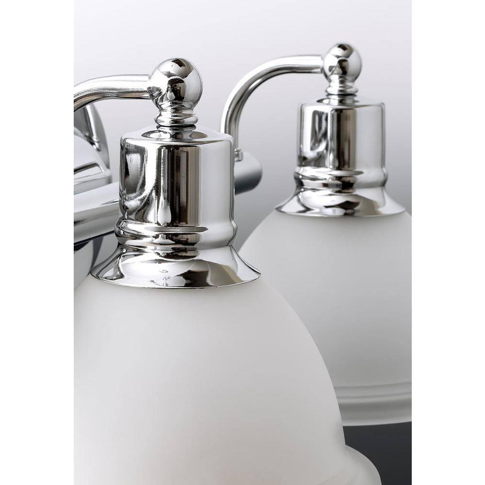 Progress Lighting Madison 3-Light Wall Bracket, Polished Chrome, White Etched Glass