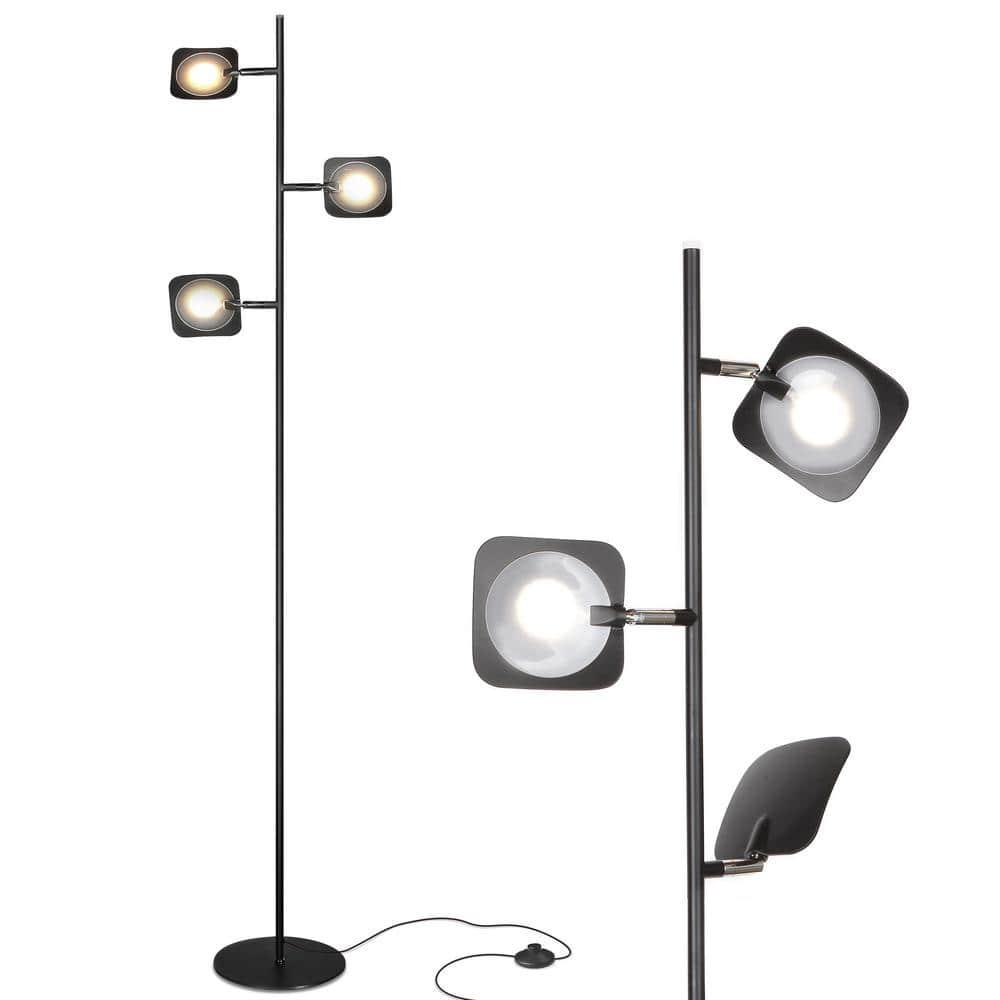Brightech Tree Industrial LED 3-Way Dimming Floor Lamp with 3 Adjustable Spot Lights