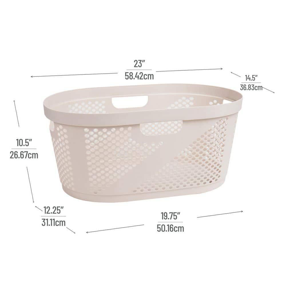 Mind Reader Mind Reader 40L Laundry Basket, Clothes Hamper, Ventilated, Plastic, 23"L x 14.5"W x 10.5"H, 2 Pack (Set of 2)