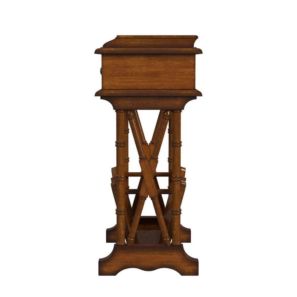 Cummings End Table With Storage - Olive Ash Brown