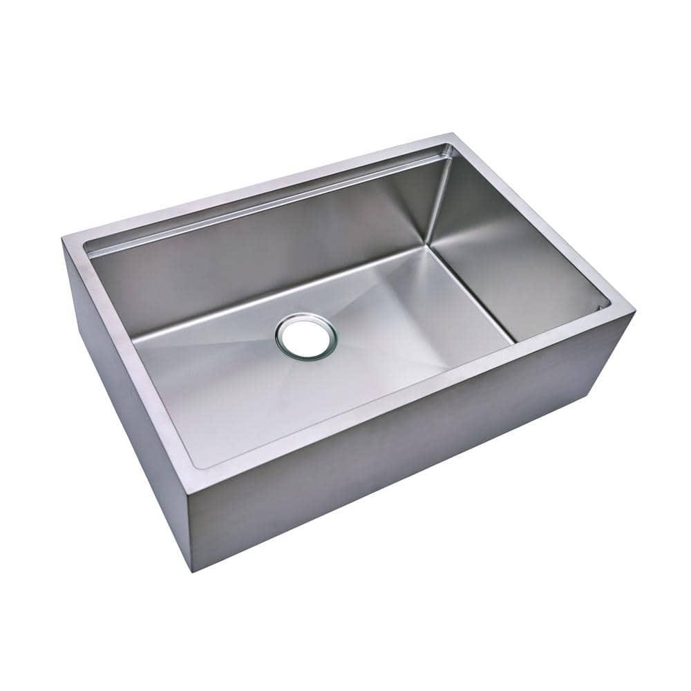 Bailey 30'' L Farmhouse / Apron Single Bowl Stainless Steel Kitchen Sink