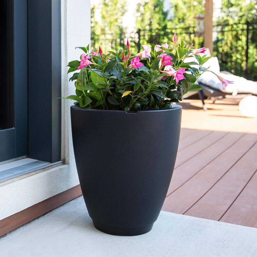 Mayne Inc. Caprio Tall Resin Pot Planter with Water Reservoir