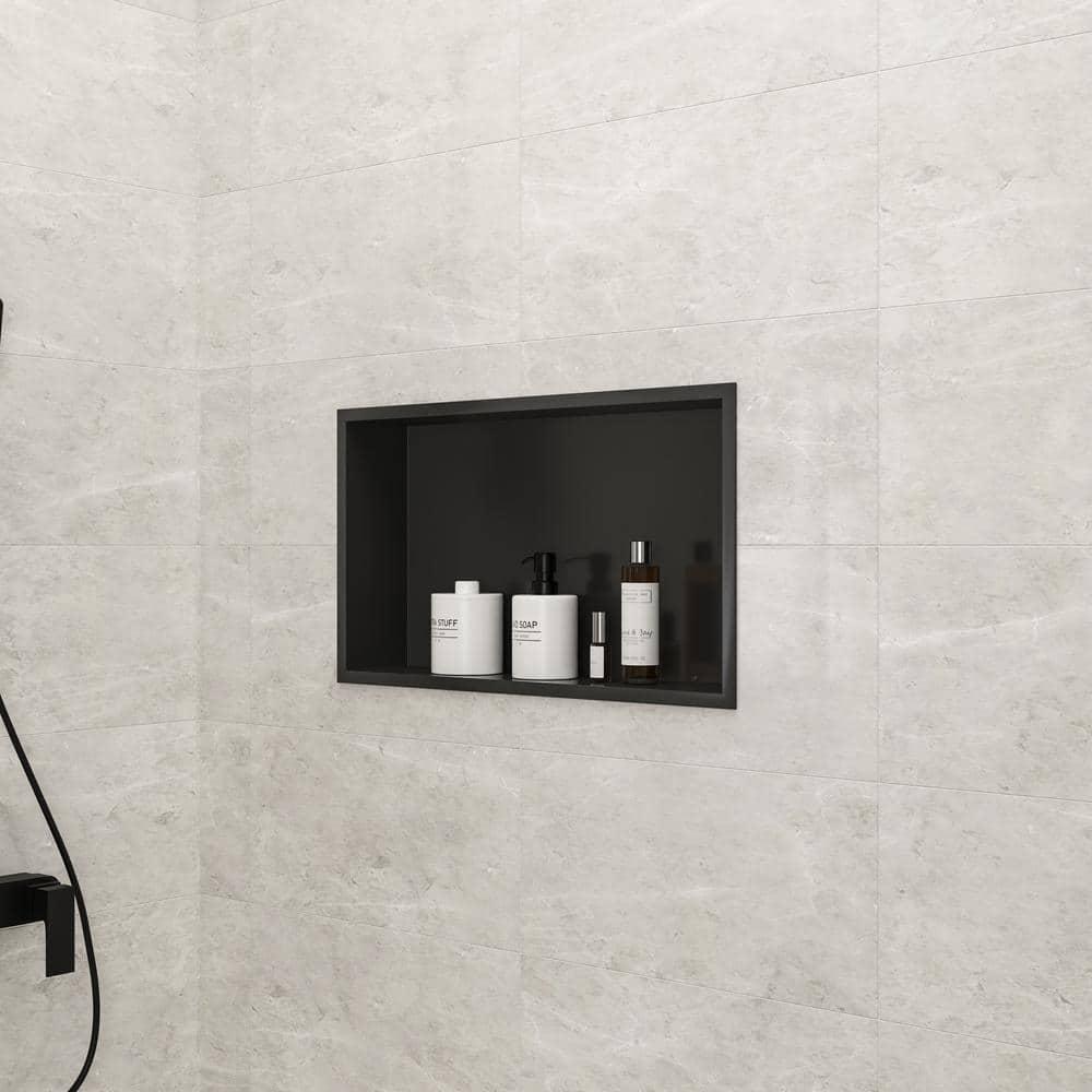 25" W × 14" H Stainless Steel Wall Niche Rectangular Recessed Shower Niche