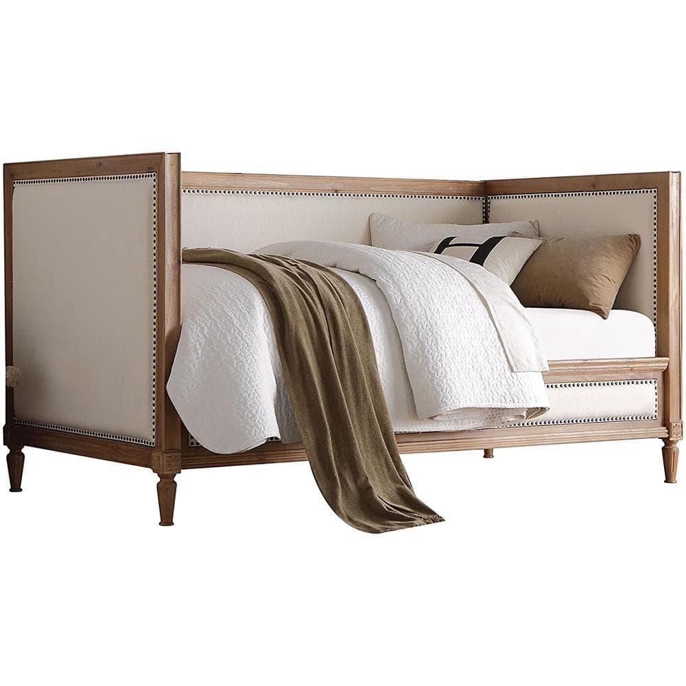 Acme Furniture Twin Charlton Bed Salvage Oak/Linen Cream
