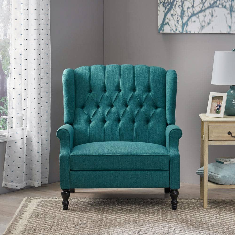 Apaloosa Oversized Wingback Press-Back Recliner Teal - Christopher Knight Home