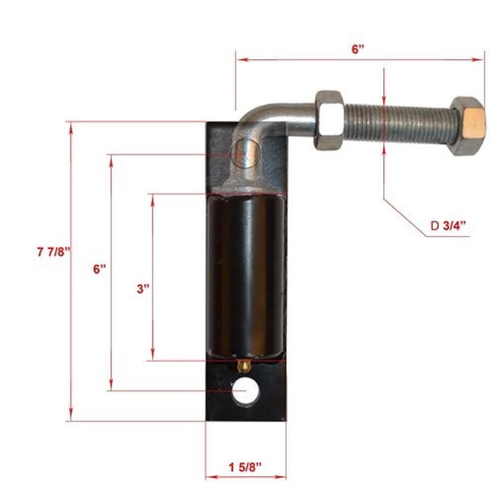 ALEKO Hinge J-Bolt for Driveway Gates Metal Bolts & Screws