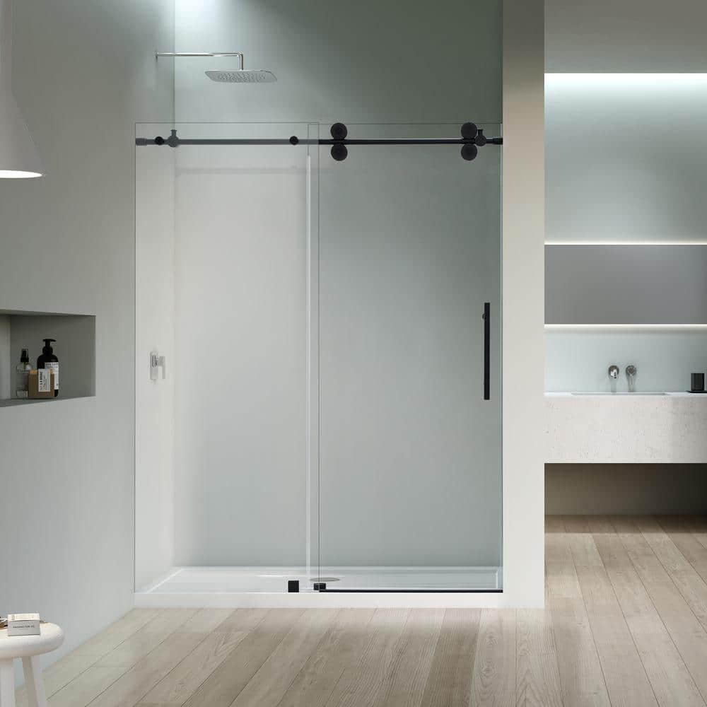 56" - 60" W x 78" H Single Sliding Frameless Shower Door