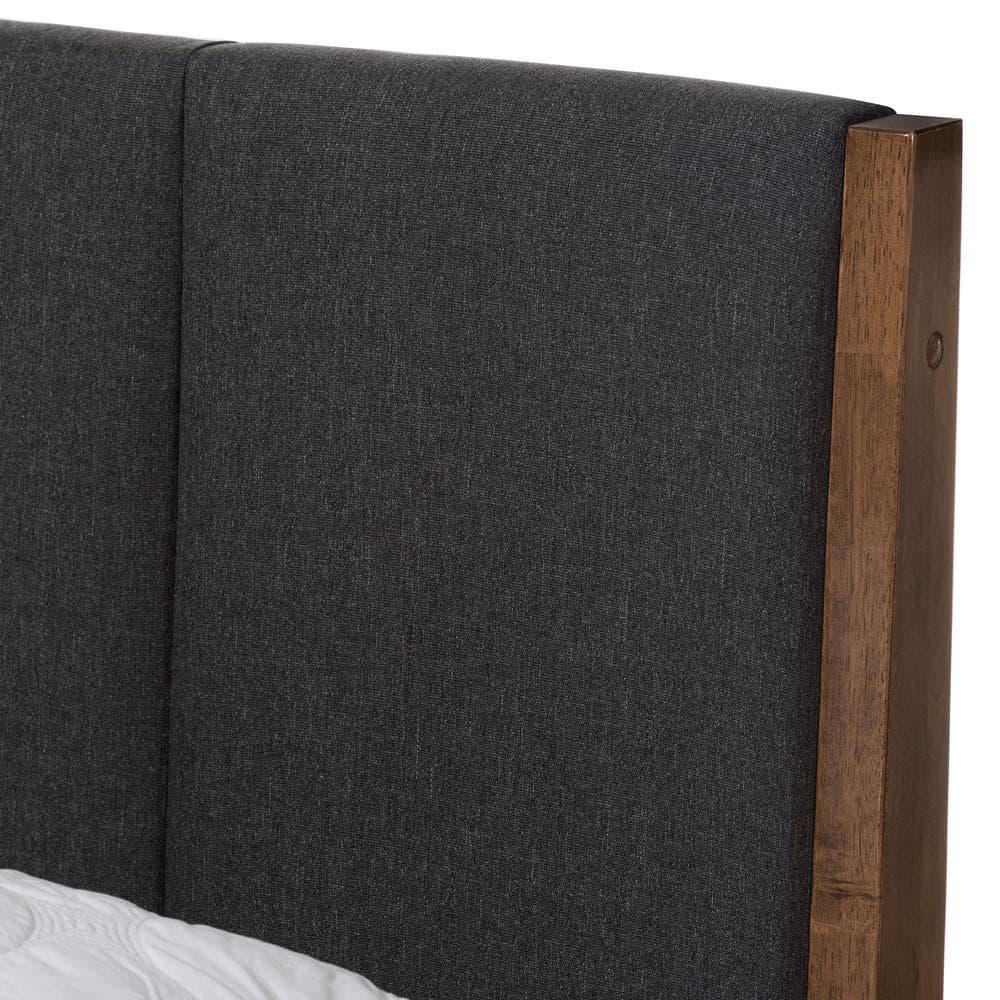 Baxton Studio Ember Mid-Century Platform Bed, Multiple Sizes, Multiple Colors