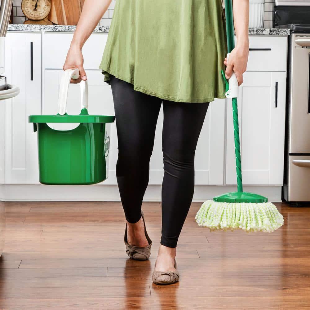 Libman Tornado Spin Mop and Bucket System | All-in-One Floor Cleaning Kit with Advanced Microfiber Head